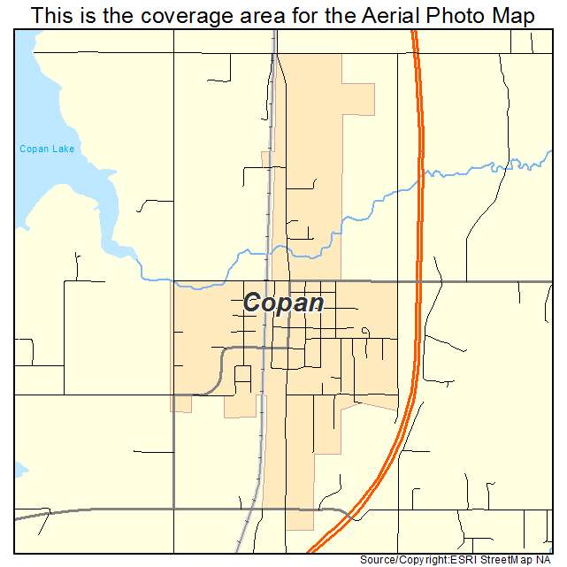 Copan, OK location map 