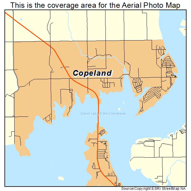 Copeland, OK location map 