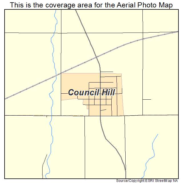Council Hill, OK location map 