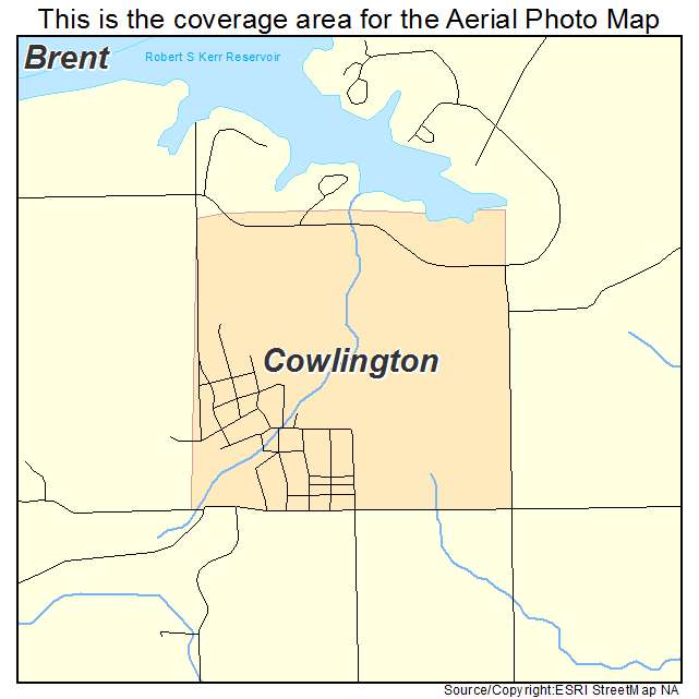 Cowlington, OK location map 