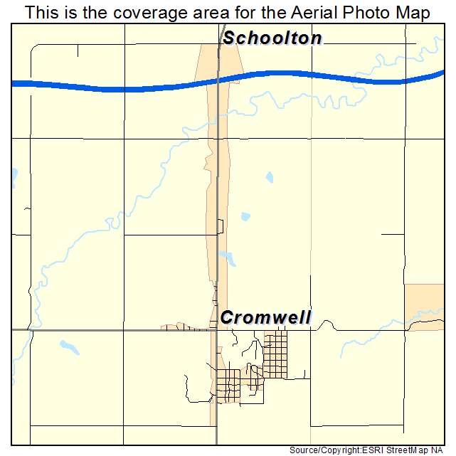 Cromwell, OK location map 