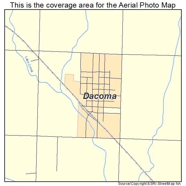 Dacoma, OK location map 