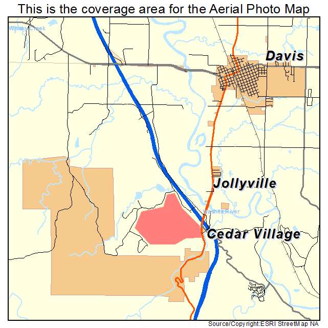 Davis, OK location map 