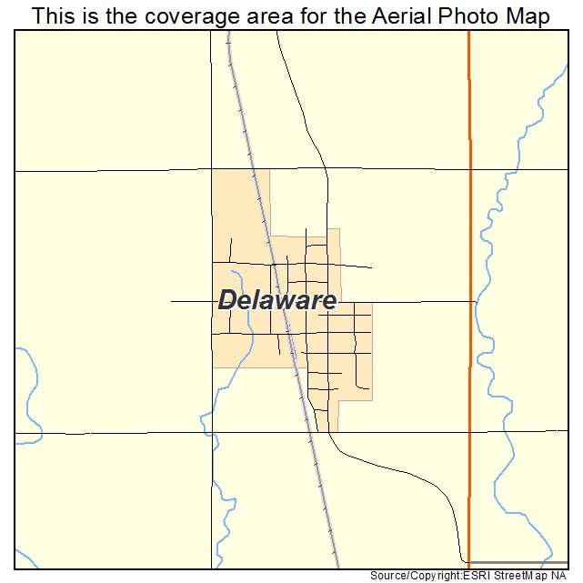 Delaware, OK location map 