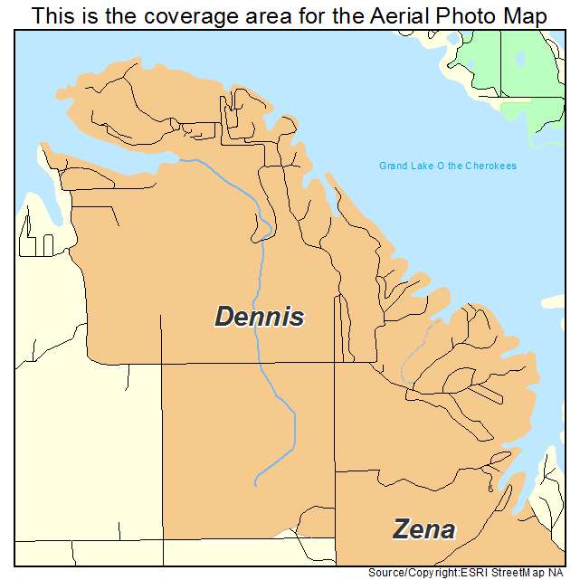Dennis, OK location map 