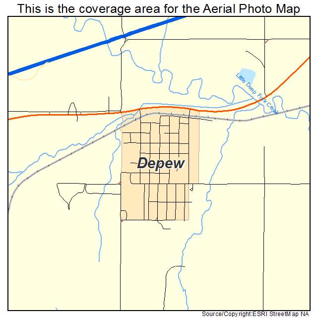 Depew, OK location map 