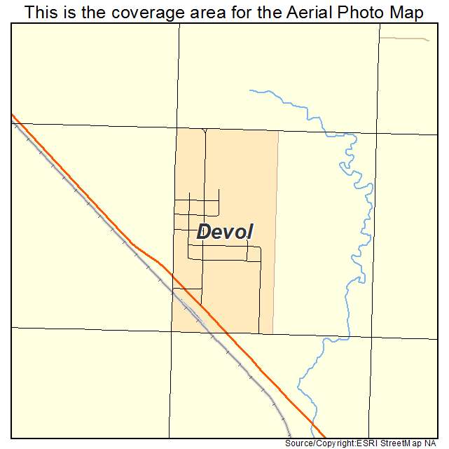 Devol, OK location map 