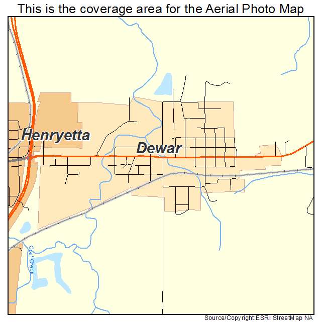 Dewar, OK location map 