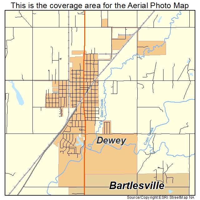 Dewey, OK location map 