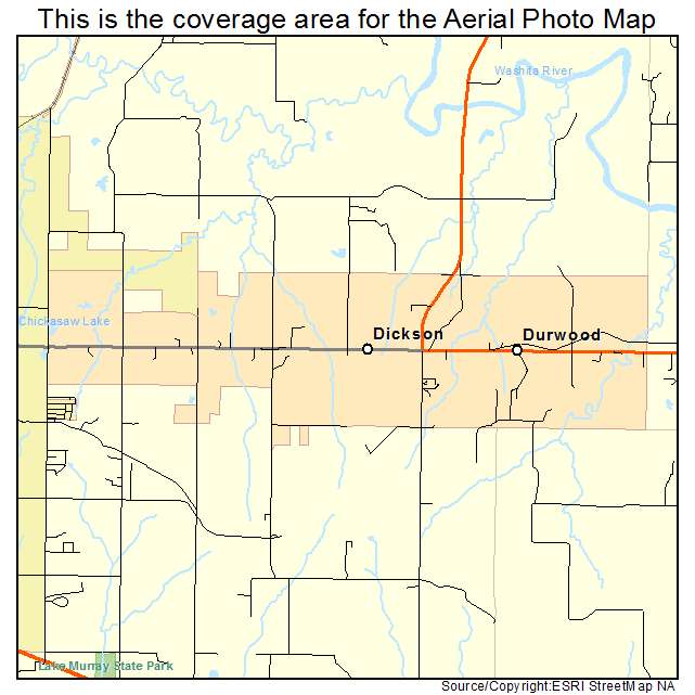 Dickson, OK location map 