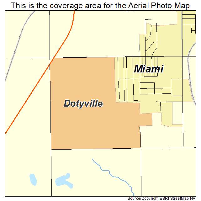 Dotyville, OK location map 
