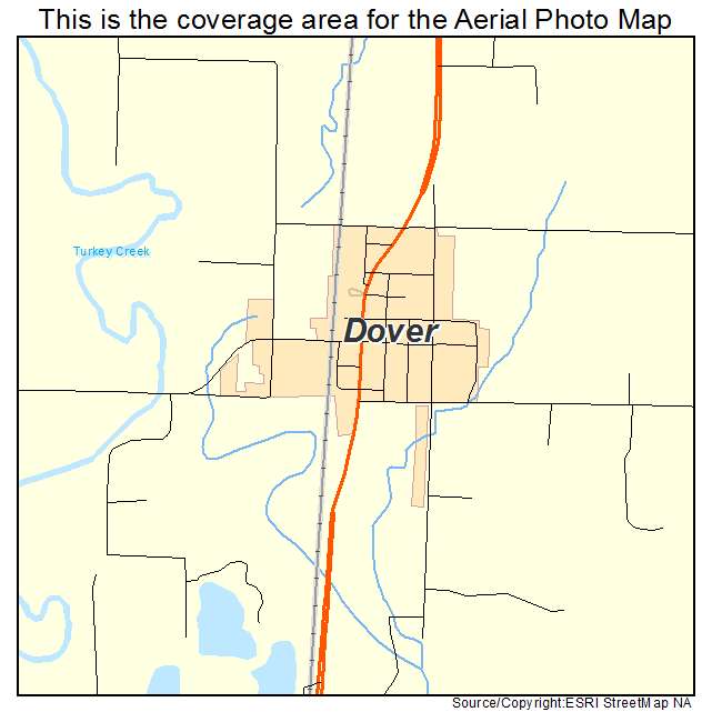 Dover, OK location map 