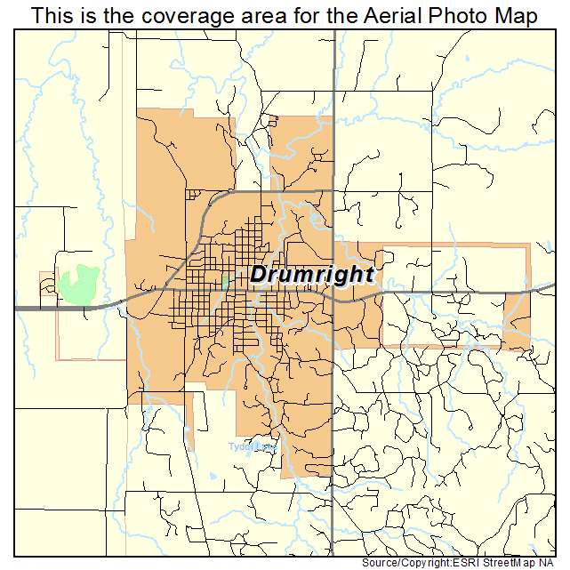 Drumright, OK location map 