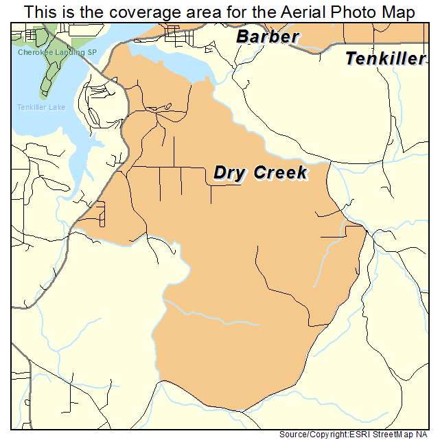 Dry Creek, OK location map 