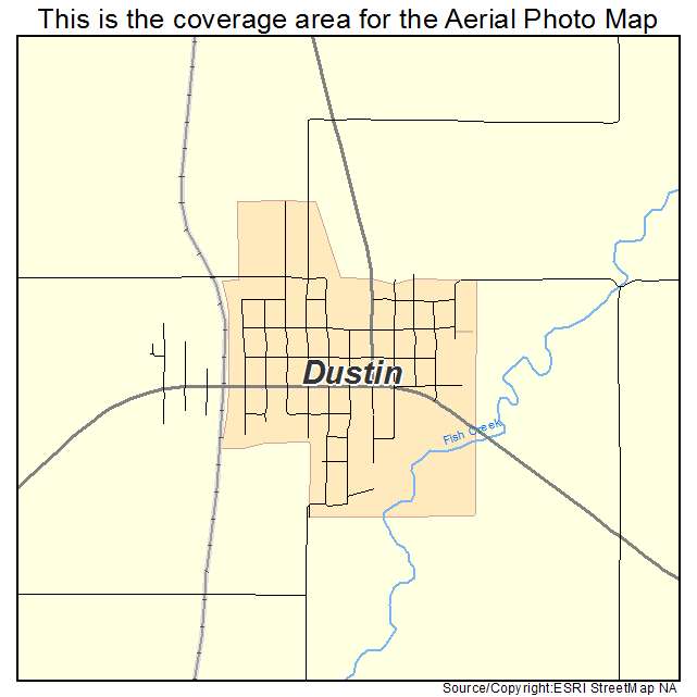 Dustin, OK location map 