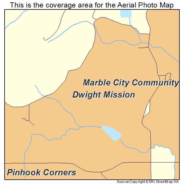 Dwight Mission, OK location map 