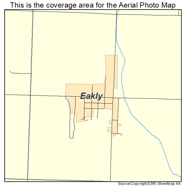 Eakly, OK location map 