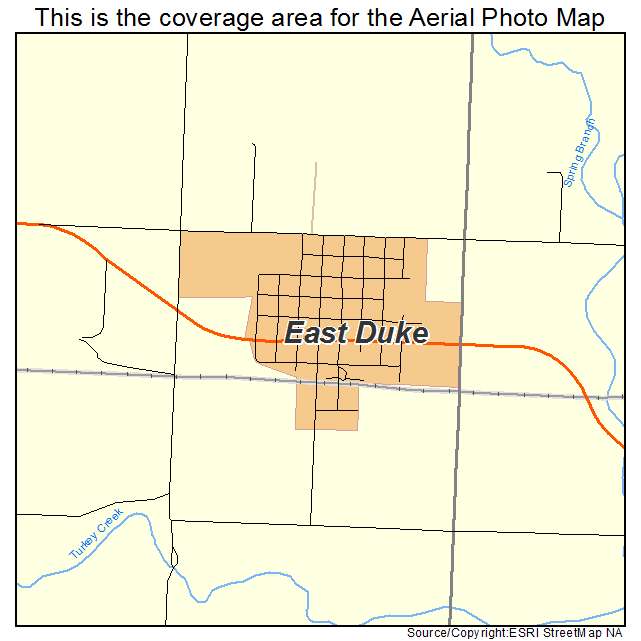 East Duke, OK location map 
