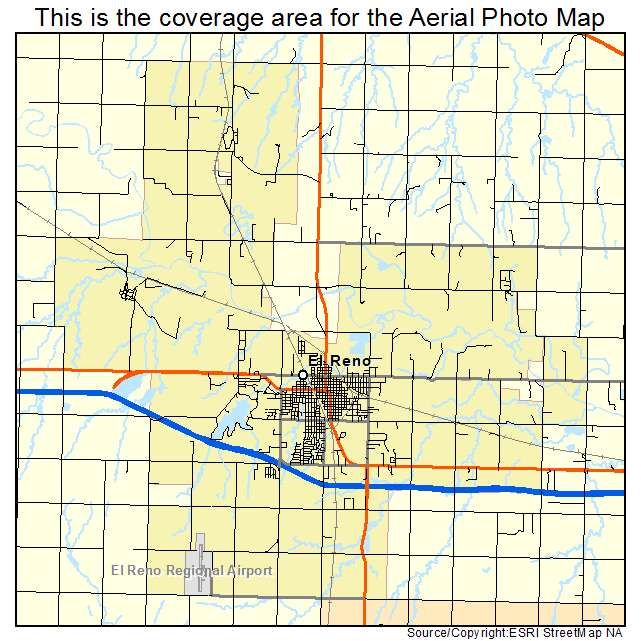 El Reno, OK location map 