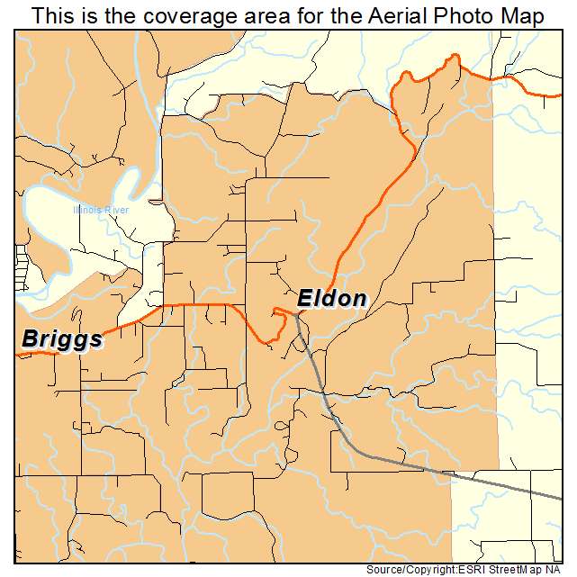 Eldon, OK location map 