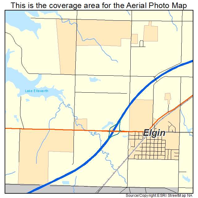 Elgin, OK location map 