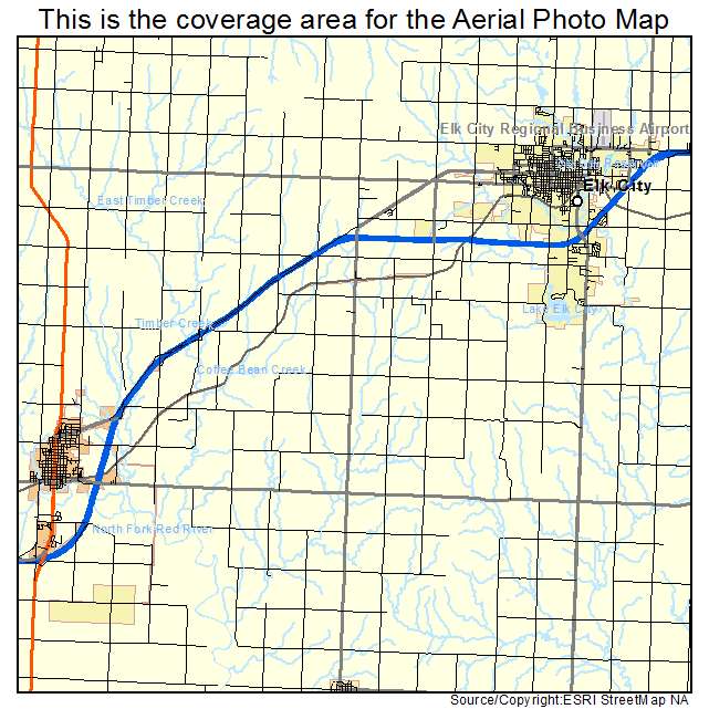 Elk City, OK location map 