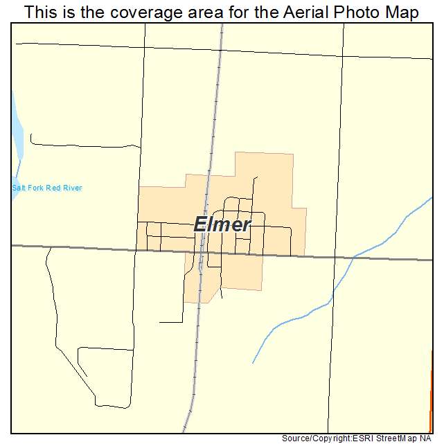 Elmer, OK location map 