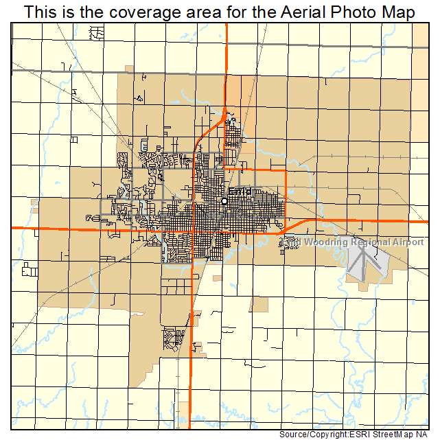 Enid, OK location map 