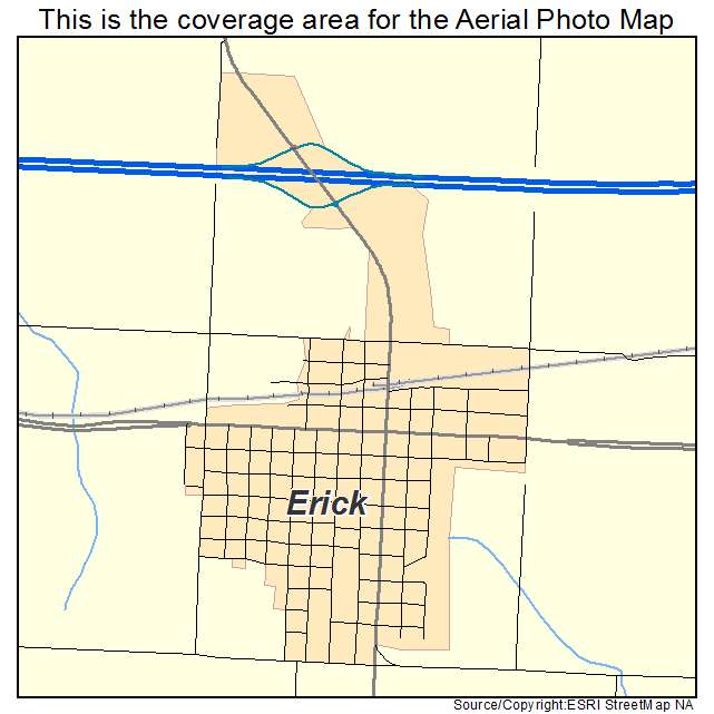 Erick, OK location map 