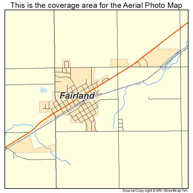 Fairland, OK location map 