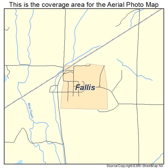 Fallis, OK location map 