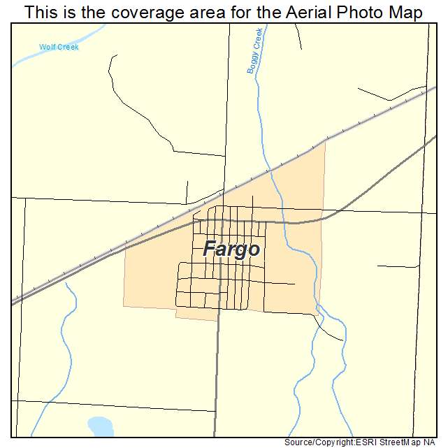 Fargo, OK location map 