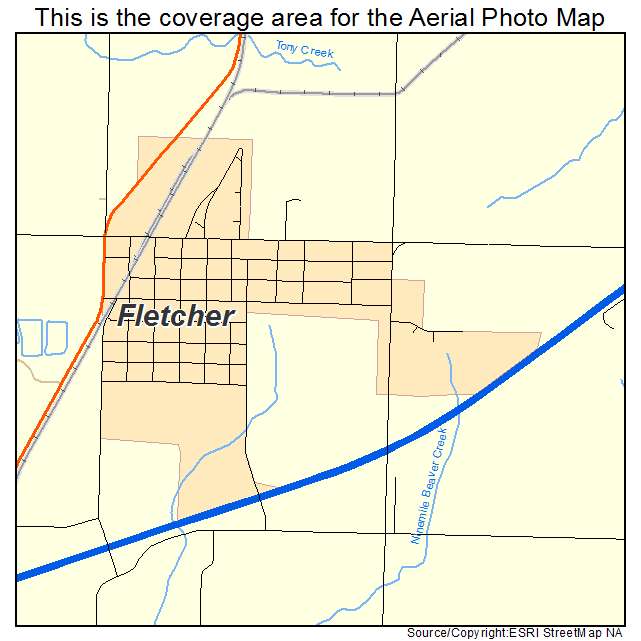 Fletcher, OK location map 