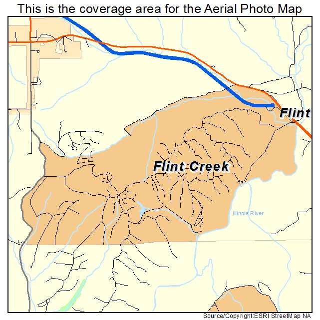Flint Creek, OK location map 