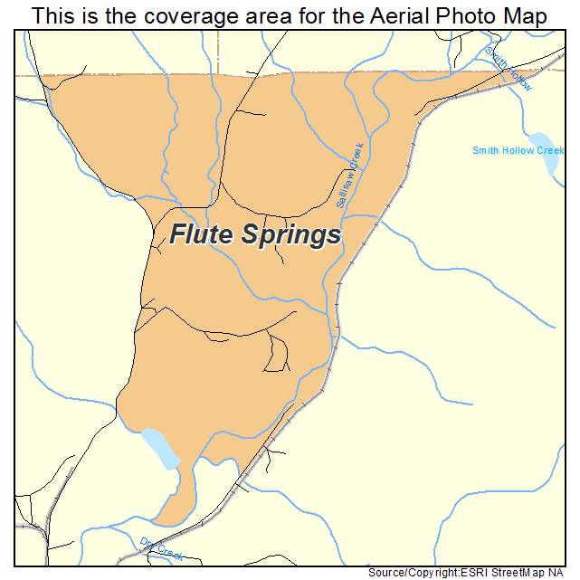 Flute Springs, OK location map 
