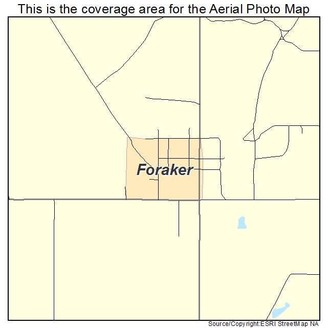 Foraker, OK location map 