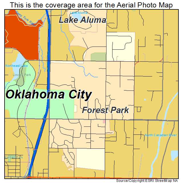 Forest Park, OK location map 