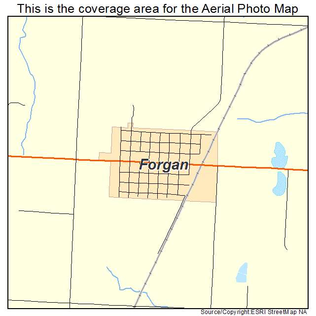 Forgan, OK location map 