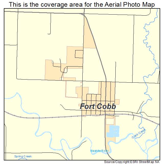 Fort Cobb, OK location map 