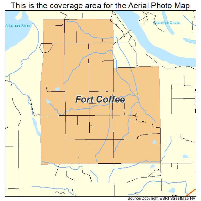 Fort Coffee, OK location map 