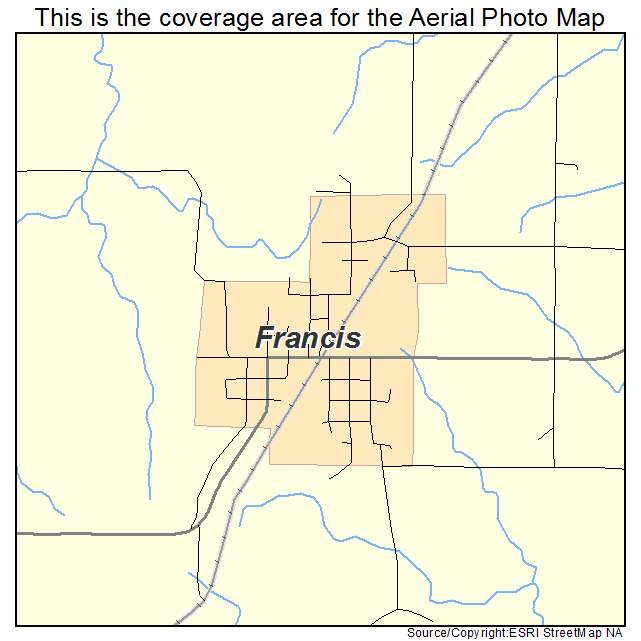 Francis, OK location map 