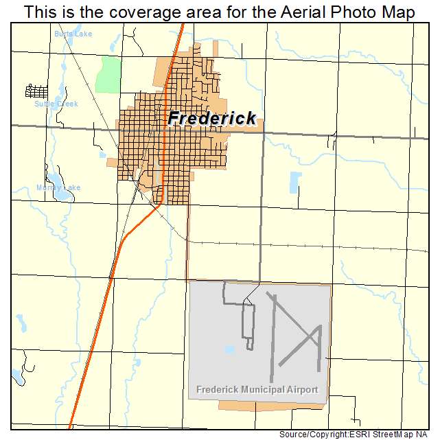 Frederick, OK location map 