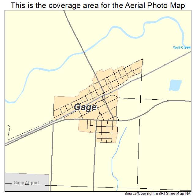 Gage, OK location map 