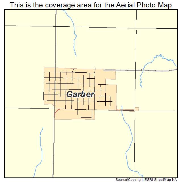 Garber, OK location map 