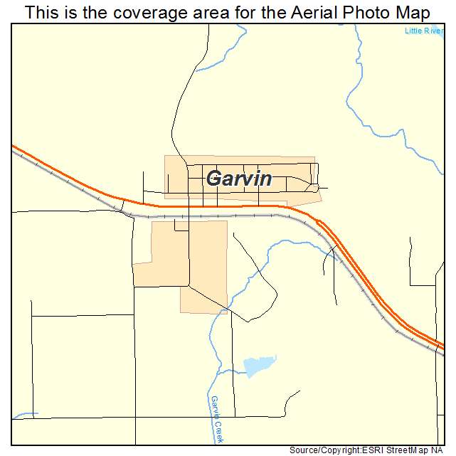 Garvin, OK location map 