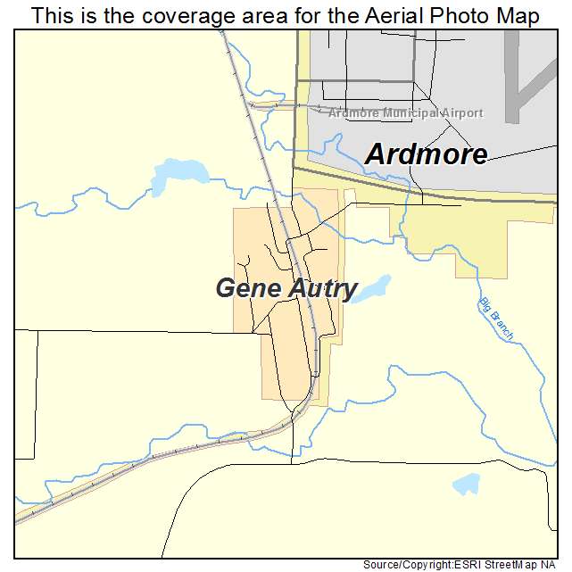 Gene Autry, OK location map 