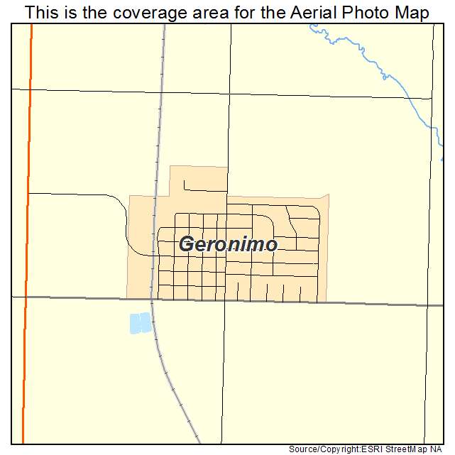 Geronimo, OK location map 