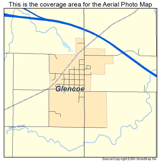 Glencoe, OK location map 