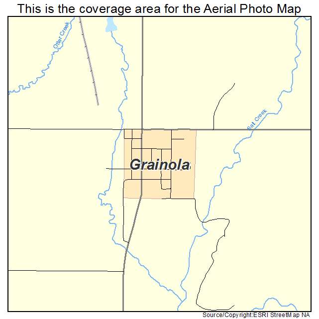 Grainola, OK location map 
