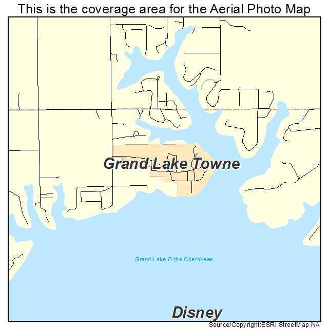 Grand Lake Towne, OK location map 